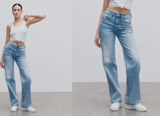 Szerokie jeansy damskie